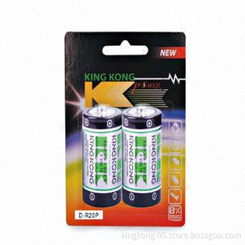 D Size Carbonic Dry Battery with 1.5V Voltage and Discharge Time of 600/700 Minutes